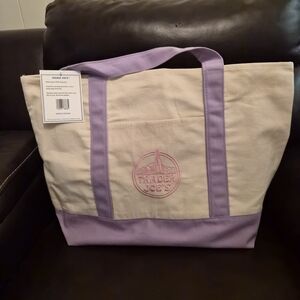 TRADER JOE'S LARGE LAVENDER TOTE BAG